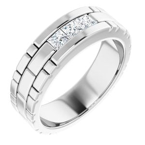 Bague pour homme avec diamant blanc 1/2 CTW 14K