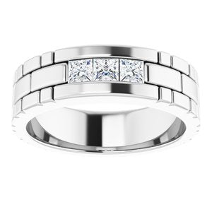 Bague pour homme avec diamant blanc 1/2 CTW 14K