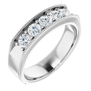 Platinum 1 CTW Diamond Men's Ring