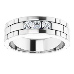 Bague pour homme avec diamant blanc 1/2 CTW 14K