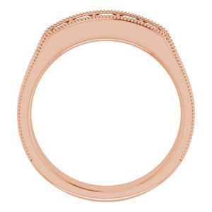 Bague pour homme en diamant 14K rose 5/8 CTW pour homme