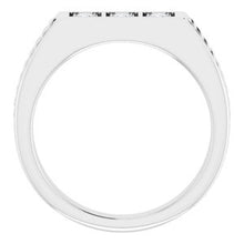 Charger l'image dans la galerie, Bague pour homme en platine 3 mm ronde avec diamant 1/3 CTW
