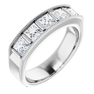 14K White 1 9/10 CTW Diamond Men's Ring