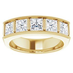 14K Yellow 2 5/8 CTW Diamond Men's Ring