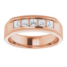 Charger l&#39;image dans la galerie, Bague pour homme en diamant 14K rose 5/8 CTW pour homme
