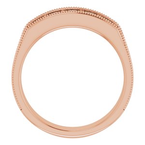 Bague pour homme en or rose 14K avec diamant de 3/4 CTW