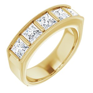 14K Yellow 2 5/8 CTW Diamond Men's Ring