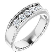 Load image into Gallery viewer, 14K White 5/8 CTW Diamond Men&#39;s Ring
