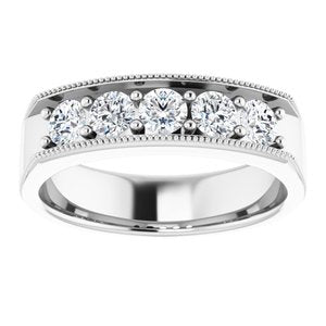 Platinum 1 CTW Diamond Men's Ring