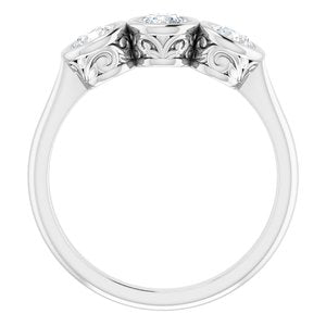 14K White 3/4 CTW Diamond Anniversary Band