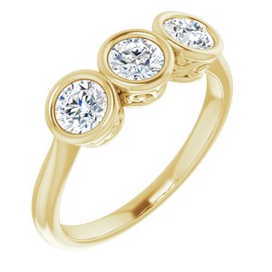 Bande d'anniversaire en diamant jaune 14K 3/4 CTW