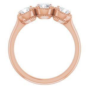 14K Rose 1 CTW Diamond Anniversary Band