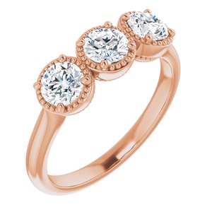 14K Rose 1 CTW Diamond Anniversary Band