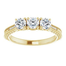 Load image into Gallery viewer, 14K Yellow 4.1 mm Round 7/8 CTW Diamond Anniversary Band
