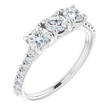 Load image into Gallery viewer, Platinum 9/10 CTW Diamond Anniversary Band
