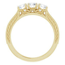 Load image into Gallery viewer, 14K Yellow 4.1 mm Round 7/8 CTW Diamond Anniversary Band
