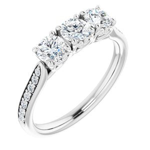 Platinum 9/10 CTW Diamond Anniversary Band