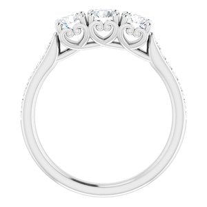 Platinum 9/10 CTW Diamond Anniversary Band