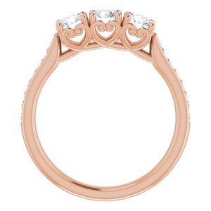 14K Rose 9/10 CTW Diamond Anniversary Band