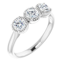 Charger l&#39;image dans la galerie, Bague anniversaire platine 3/4 CTW diamant
