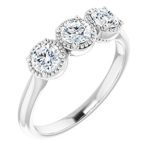 Bague anniversaire platine 3/4 CTW diamant