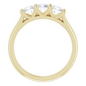 Bande d'anniversaire en diamant jaune 14K 3/4 CTW