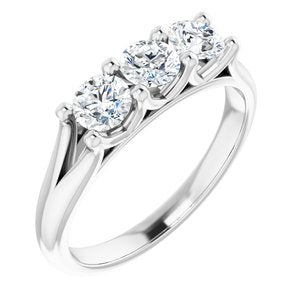 Platinum 3/4 CTW Diamond Anniversary Band