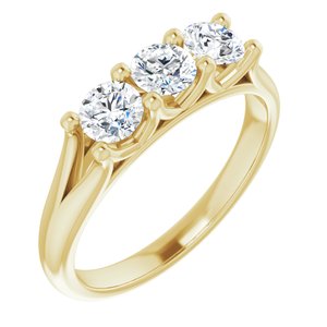 Bande d'anniversaire en diamant jaune 14K 3/4 CTW