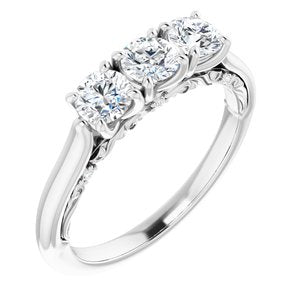 14K White 4.1 mm Round 7/8 CTW Diamond Anniversary Band