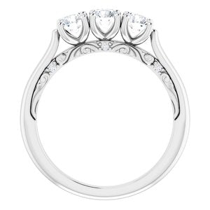 14K White 4.1 mm Round 7/8 CTW Diamond Anniversary Band