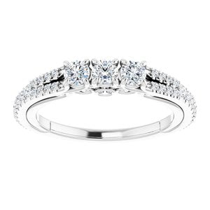 Bande d'anniversaire diamant 1/2 CTW platine