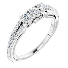 Charger l&#39;image dans la galerie, Bande d&#39;anniversaire diamant 1/2 CTW platine
