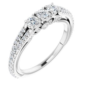 Bande d'anniversaire diamant 1/2 CTW platine