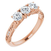 Load image into Gallery viewer, 14K Rose 7/8 CTW Diamond Anniversary Band
