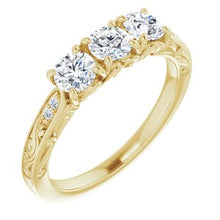 Load image into Gallery viewer, 14K Yellow 3/4 CTW Diamond Anniversary Band
