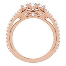 Load image into Gallery viewer, 14K Rose 3/4 CTW Diamond Anniversary Band
