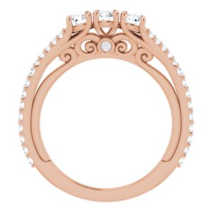 14K Rose 3/4 CTW Diamond Anniversary Band
