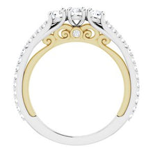 Load image into Gallery viewer, 14K White &amp; Yellow 3/4 CTW Diamond Anniversary Band
