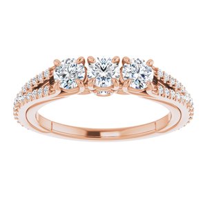14K Rose 7/8 CTW Diamond Anniversary Band