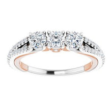 Load image into Gallery viewer, 14K White &amp; Rose 7/8 CTW Diamond Anniversary Band
