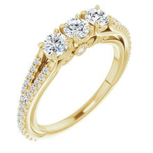 Load image into Gallery viewer, 14K Yellow 7/8 CTW Diamond Anniversary Band

