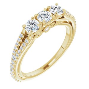 14K Yellow 7/8 CTW Diamond Anniversary Band