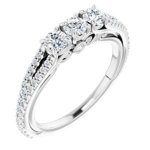 14K White 3/4 CTW Diamond Anniversary Band