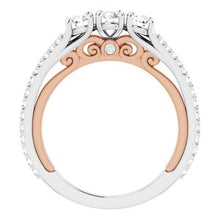 Load image into Gallery viewer, 14K White &amp; Rose 7/8 CTW Diamond Anniversary Band
