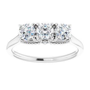 14K White 3/4 CTW Diamond Anniversary Band