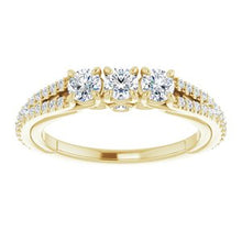 Load image into Gallery viewer, 14K Yellow 3/4 CTW Diamond Anniversary Band
