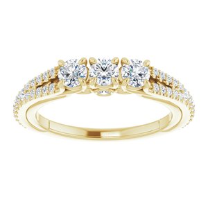 14K Yellow 3/4 CTW Diamond Anniversary Band