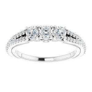 14K White 3/4 CTW Diamond Anniversary Band