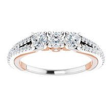 Load image into Gallery viewer, 14K White &amp; Rose 3/4 CTW Diamond Anniversary Band
