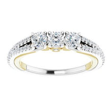 Load image into Gallery viewer, 14K White &amp; Yellow 3/4 CTW Diamond Anniversary Band

